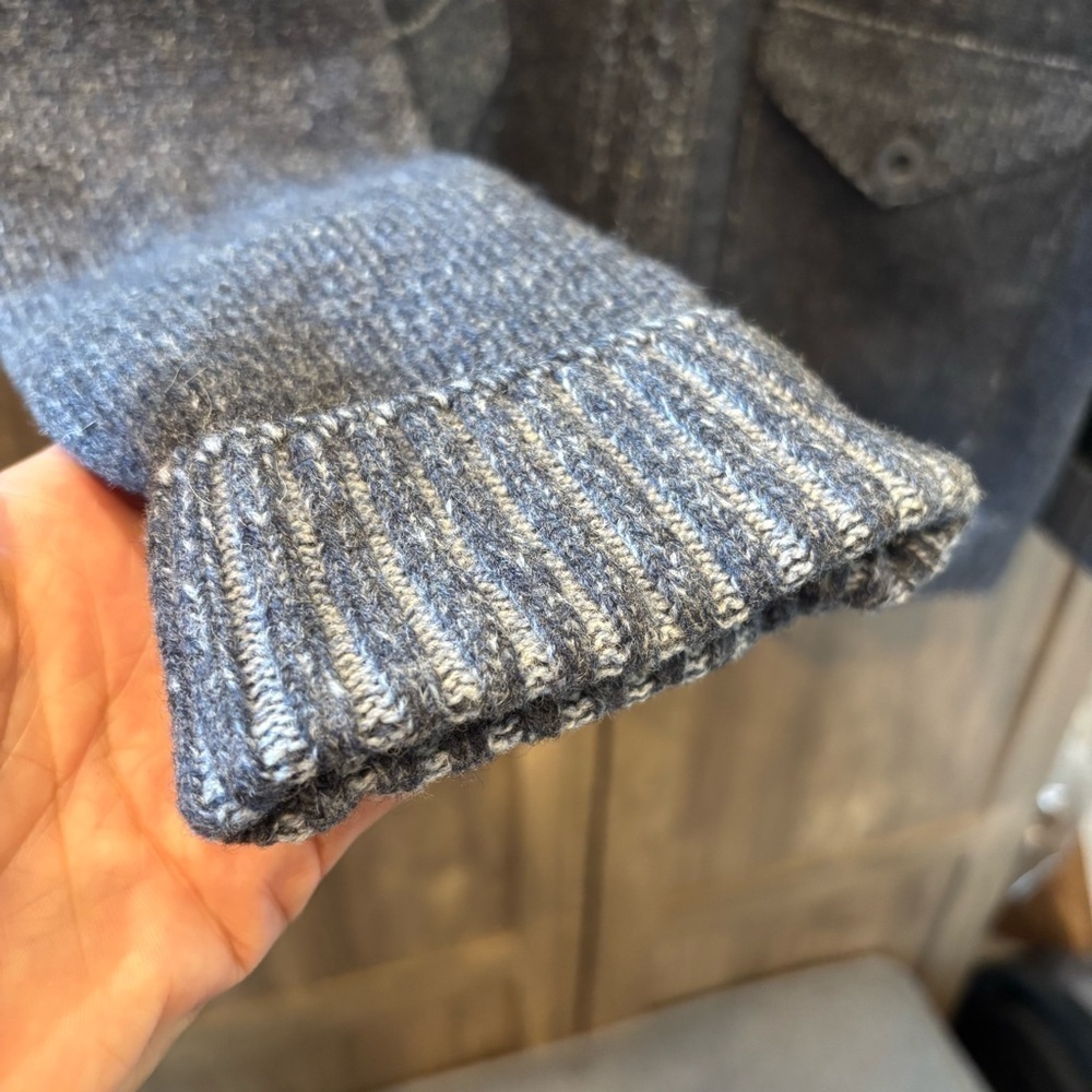Blue Pronto Uomo XL Wool Zip Front Cardigan Sweater - Picture 7 of 11